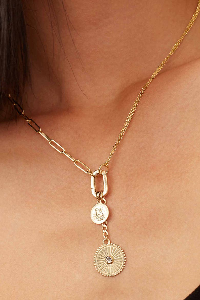 14K Gold Stellar Pendant Charm, Alternate, color, Yellow Gold