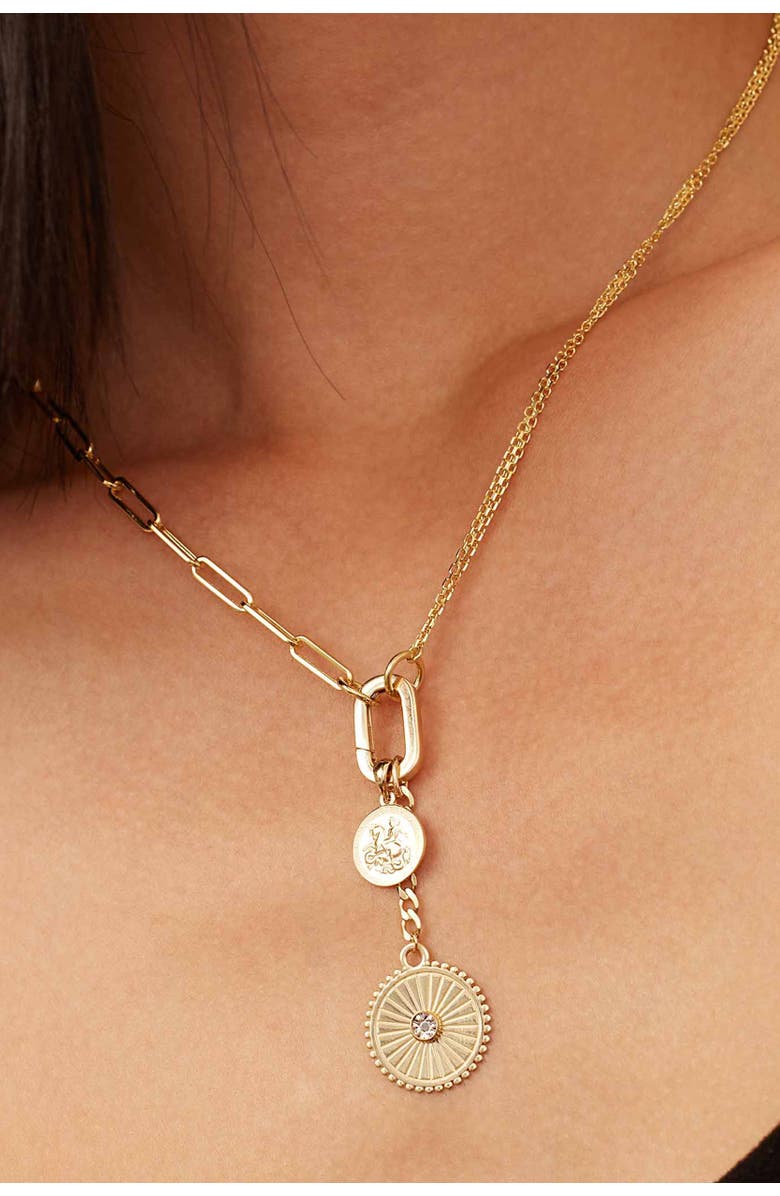 Oradina 14K Gold Stellar Pendant Charm, Alternate, color, Yellow Gold