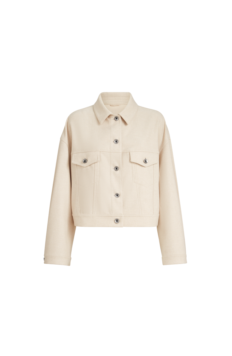 Brunello Cucinelli Lightweight cloth outerwear jacket, Alternate, color, Sand