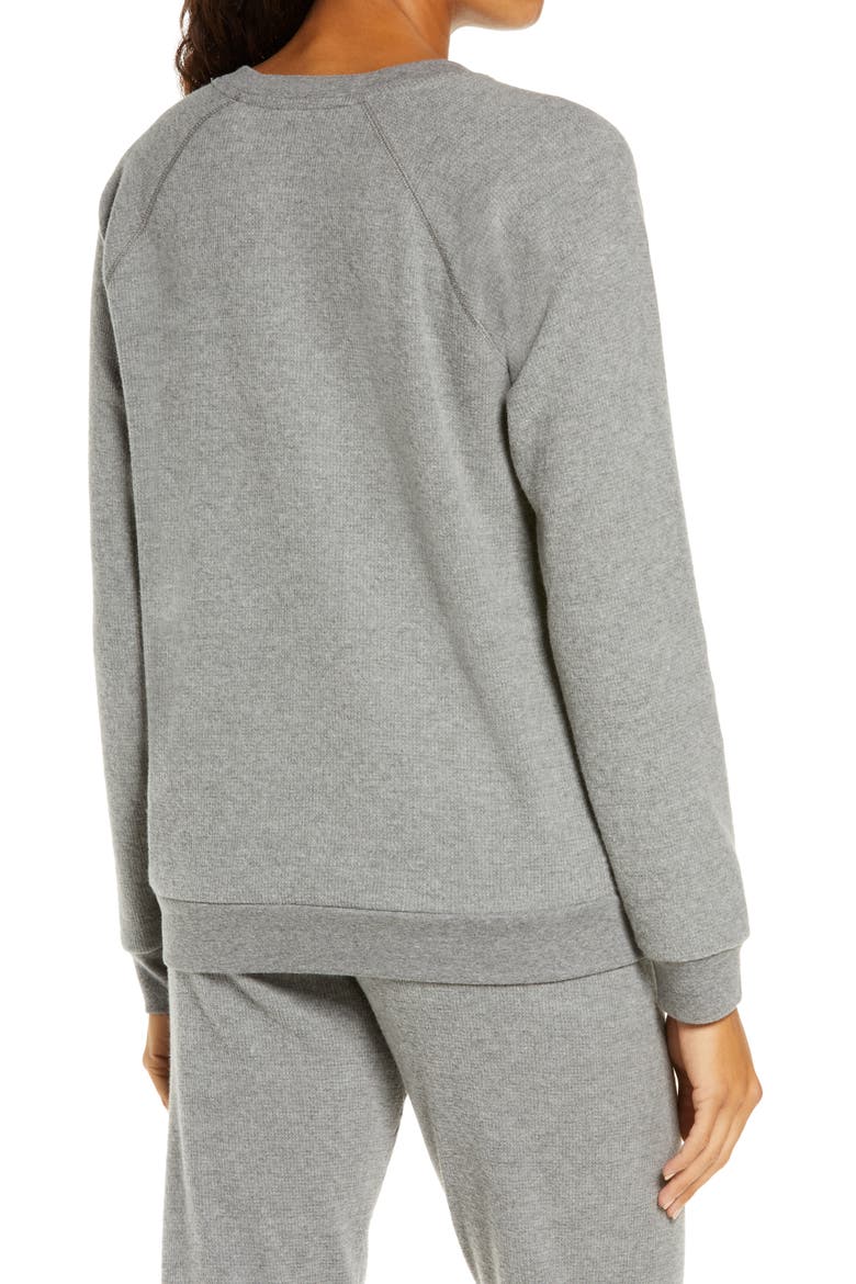 Thermal V-Neck Pullover, Alternate, color, CHARCOAL