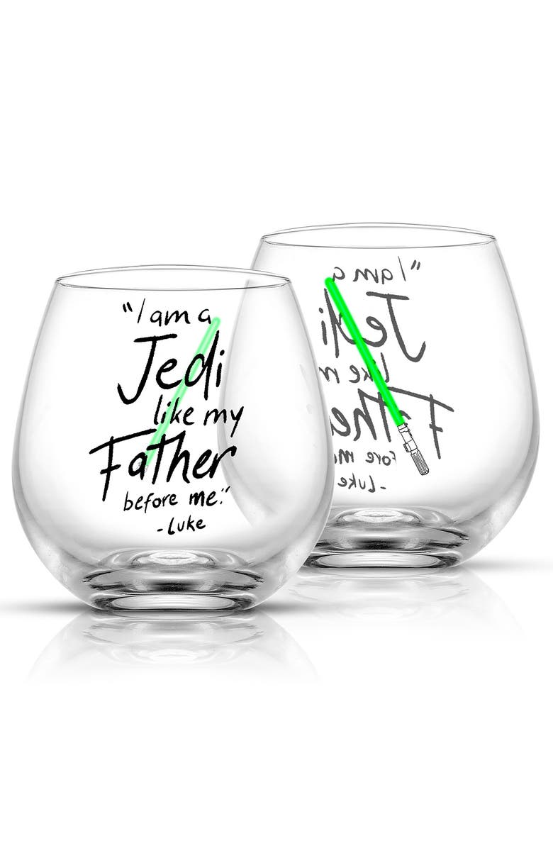 JoyJolt Set of 2 Star Wars<sup>™</sup> Luke Skywalker<sup>™</sup> Crystal Stemless Glasses, Alternate, color,