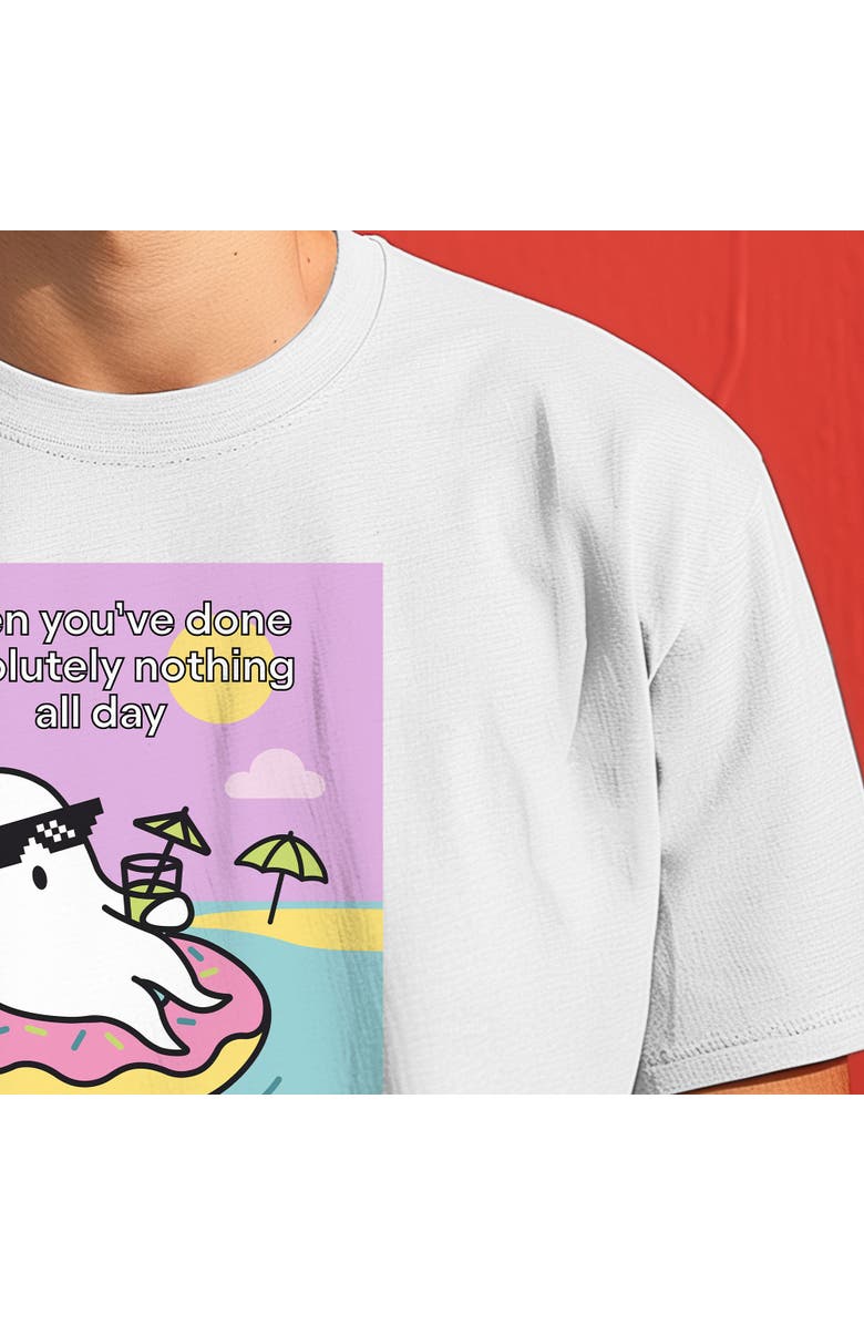 Dalix Ghost Mens Vacation Tee, Alternate, color, White