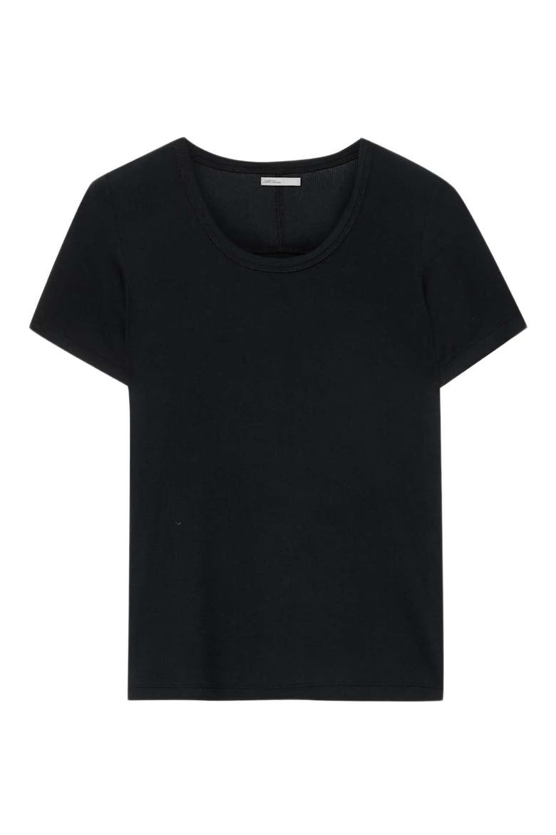 Teresa Scoop Neck T-Shirt, Alternate, color, JET BLACK
