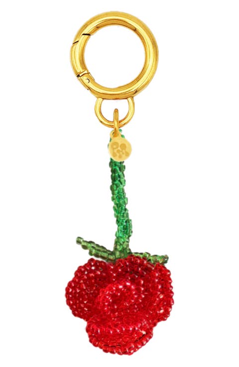 Beaded Rosette Keychain