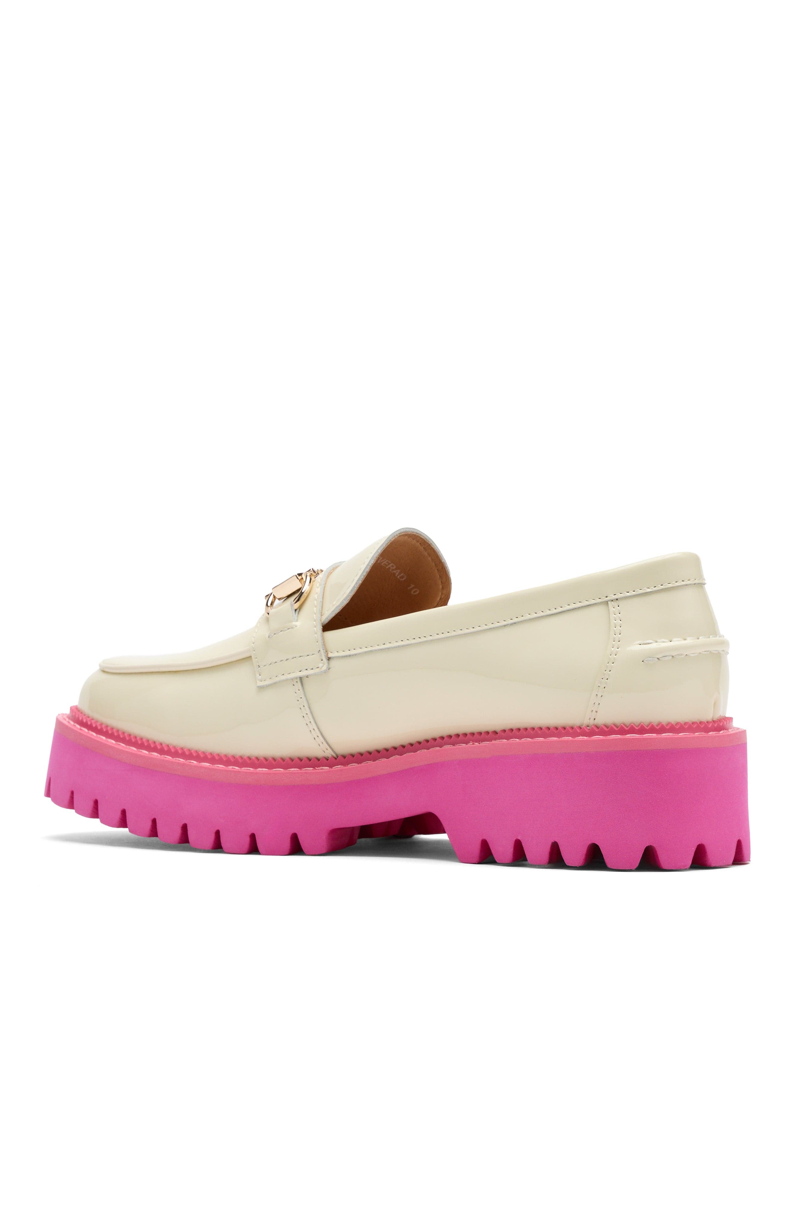 Ms. Boulevard Leather Bit Loafers, Alternate, color, Cream/Pink Patent