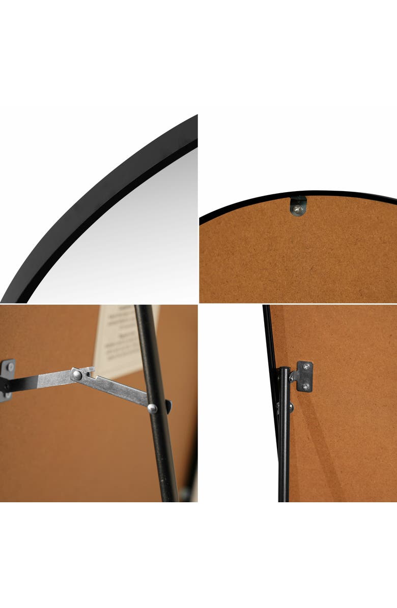 JONATHAN Y Adrian Large Arched Metal Framed Floor Full-Length Mirror, Alternate, color, 