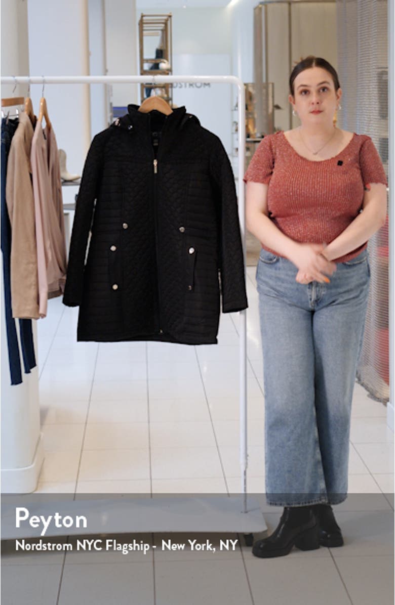 Quilted Water Resistant Hooded Jacket, sales video thumbnail