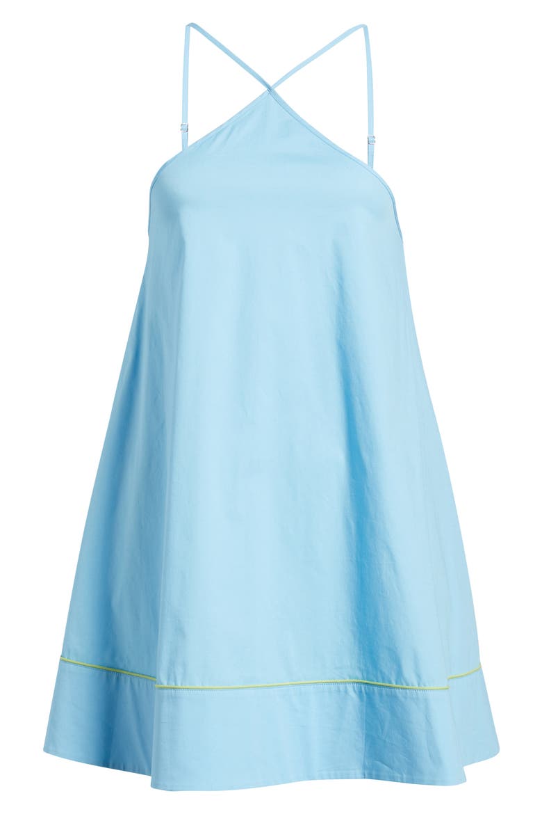 The Grace Stretch Cotton Poplin Dress, Alternate, color, OCEAN MIST