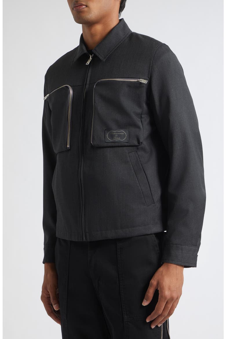 Logo Patch Jacket, Alternate, color, CHARCOAL