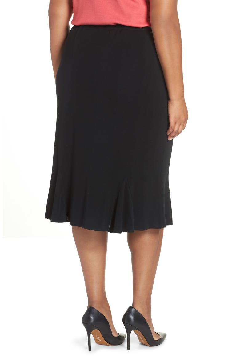 Gore Flare Skirt, Alternate, color, BLACK