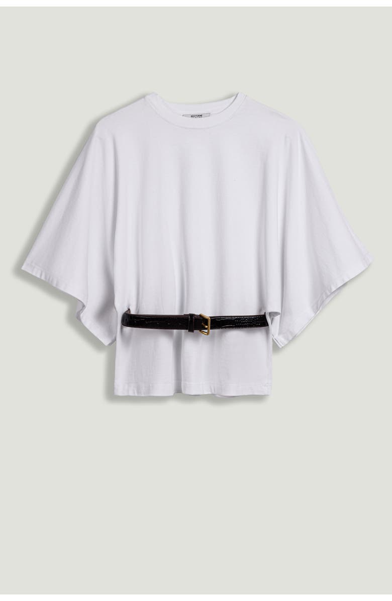 Nocturne Belted Oversized T-Shirt, Alternate, color, Ivory