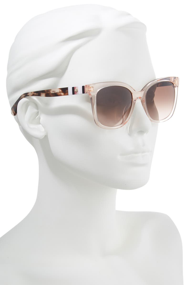 Kate Spade New York kiya 53mm round sunglasses, Alternate, color, Medium Orange