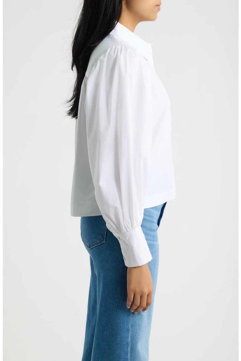 Puff Sleeve Shirt, Alternate, color, WHITE