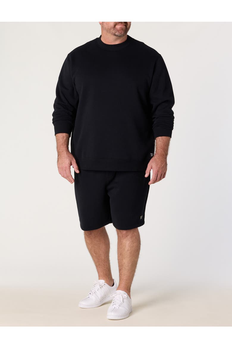 Big & Tall Lux Offday Crewneck Sweatshirt, Alternate, color, BLACK