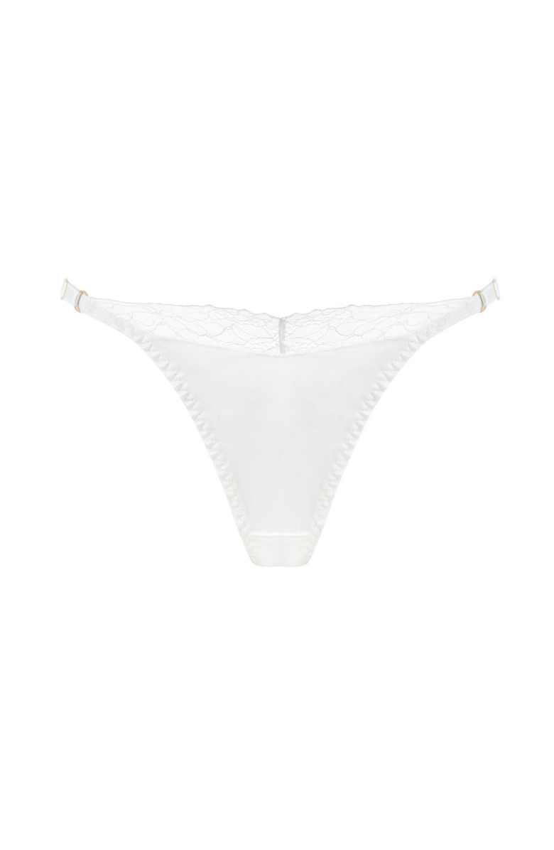 Mers Silk Mercy Thong, Alternate, color, White