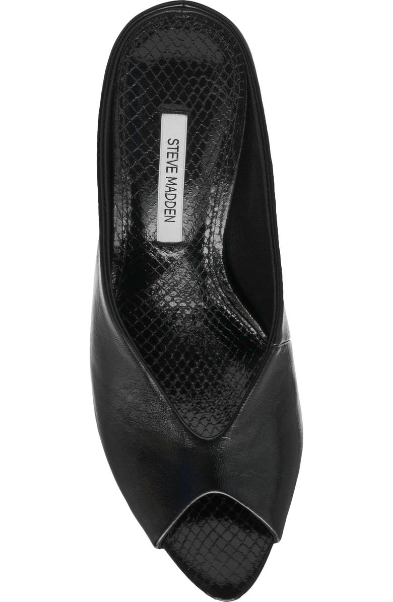 Steve Madden Agaze Peep Toe Slide Sandal, Alternate, color, Black