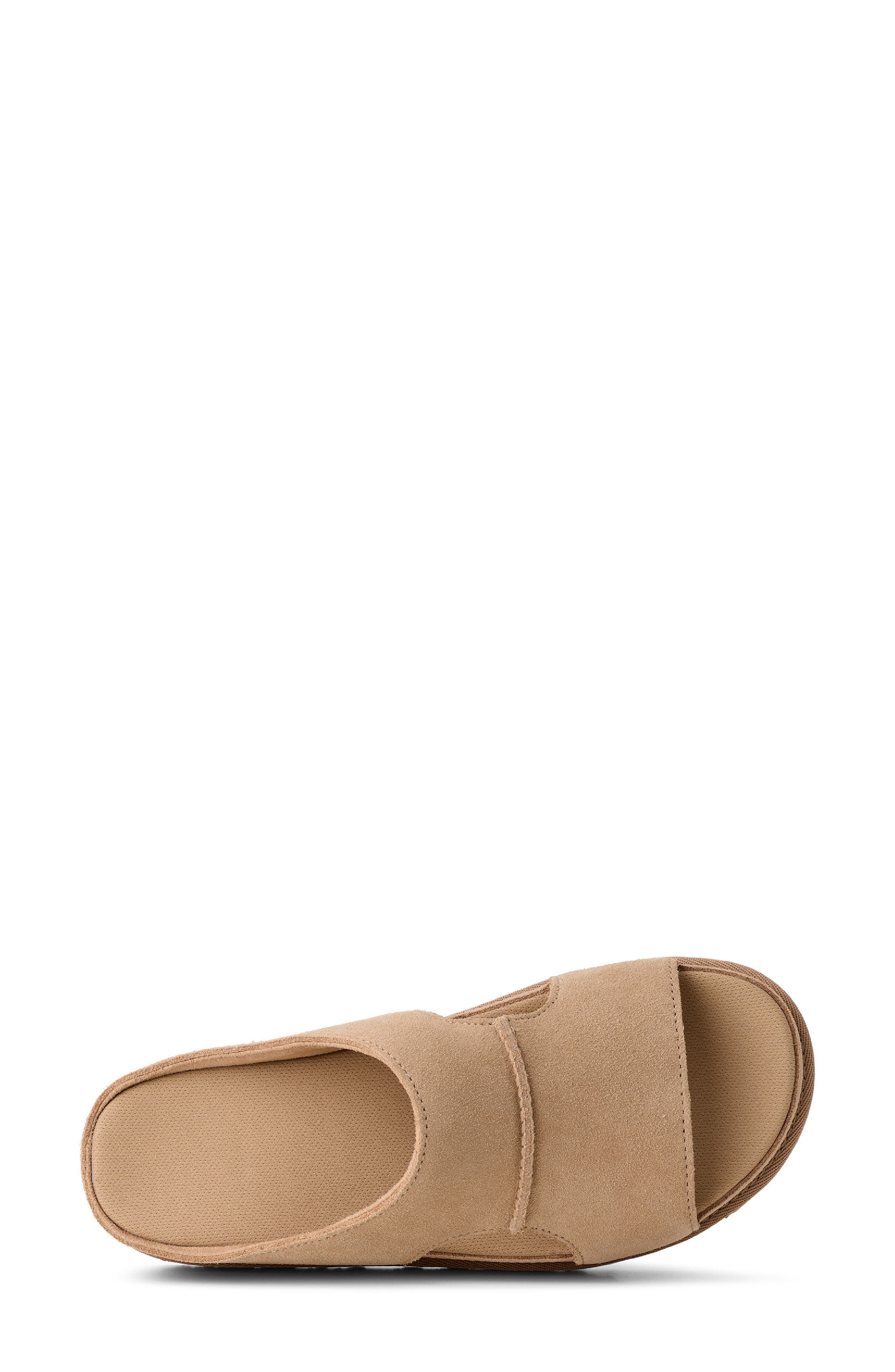 Goldenstar Hi Slide Suede Sandal, Alternate, color, SAND