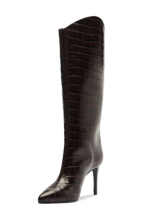 Schutz Maryana Pointed Toe Boot In Brown