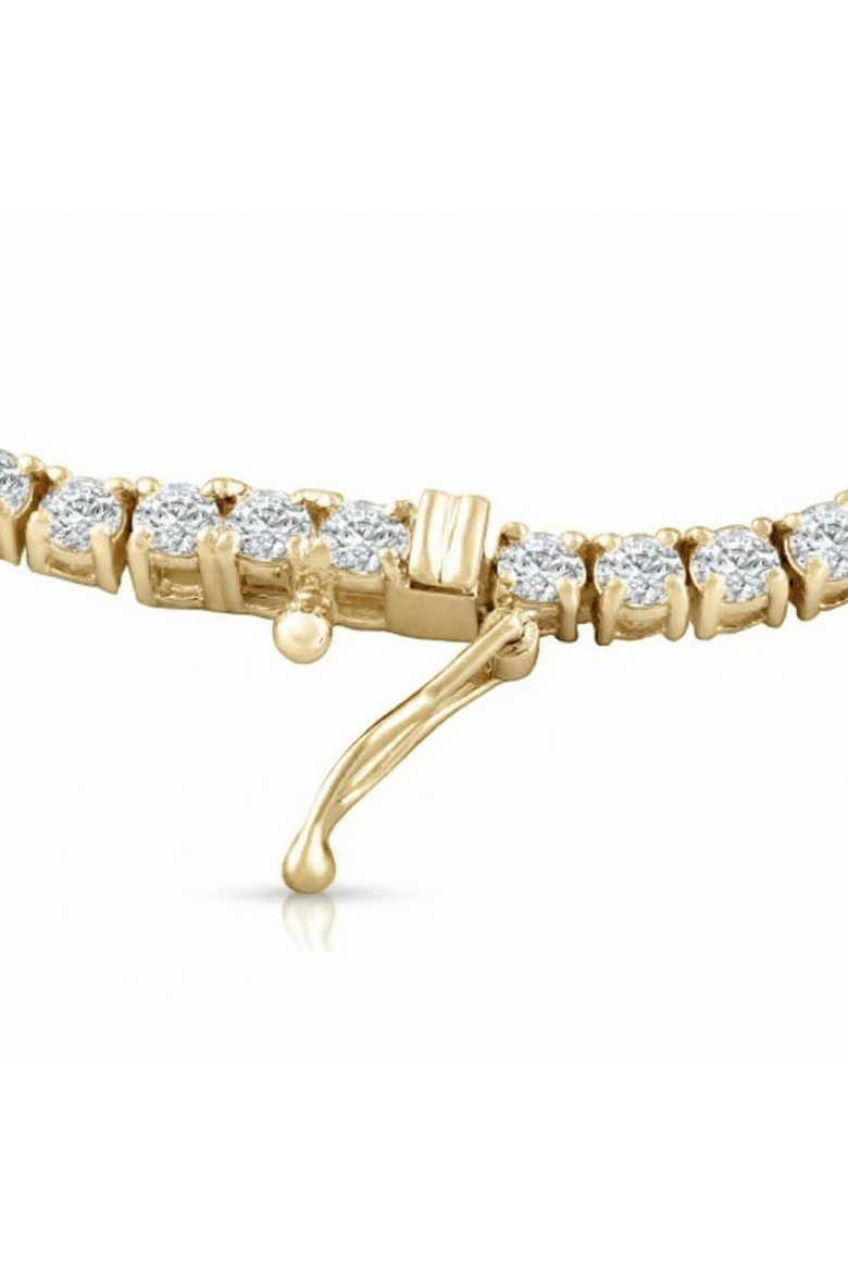 38Ct Diamond Tennis Necklace 16.5" in 14k or Gold Lab Grown, Alternate, color, Yellow Gold