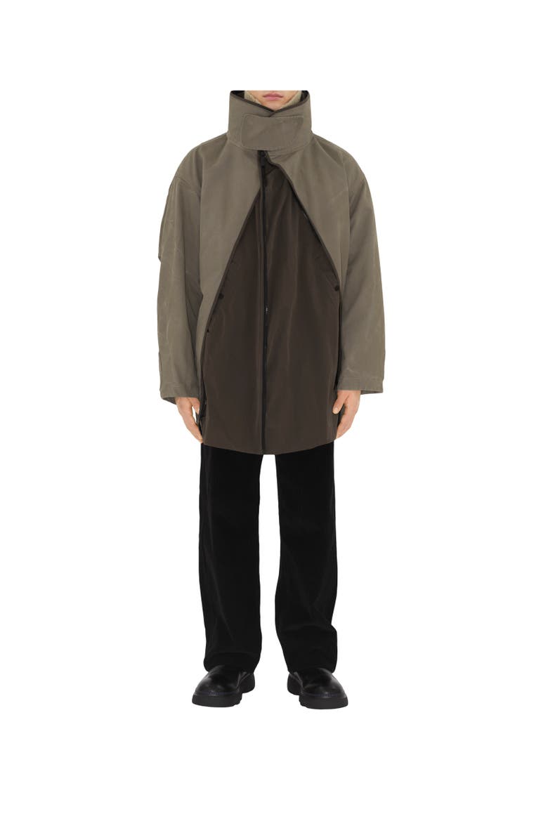 Burberry Detachable Warmer Cotton Parka, Alternate, color, 