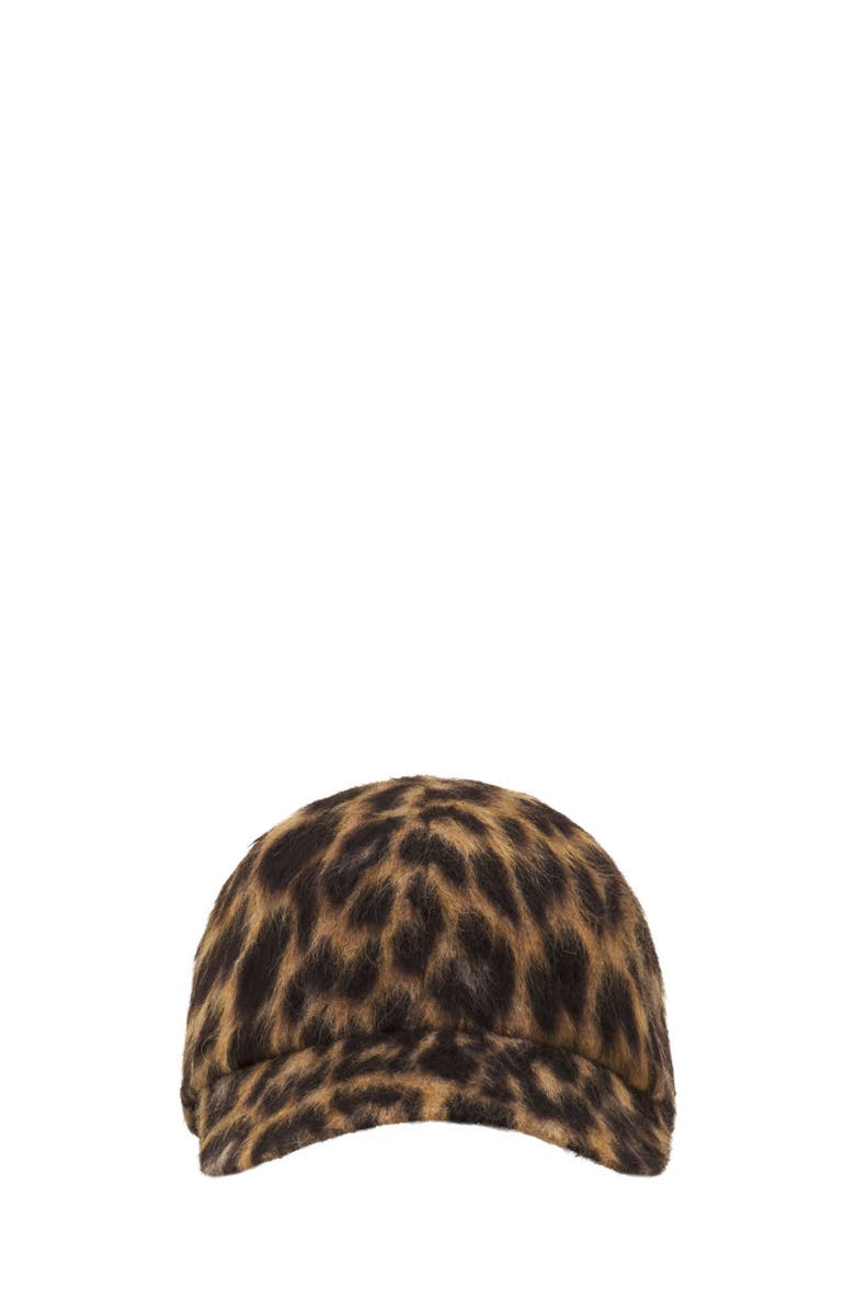 Lanvin Leopard Print Cap, Main, color, Leopard