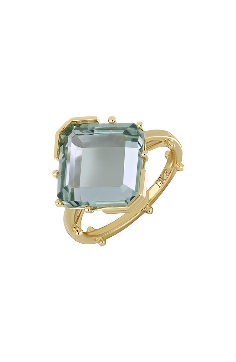 Bony Levy 14K Gold Color Green Amethyst Ring, Main, color, 
