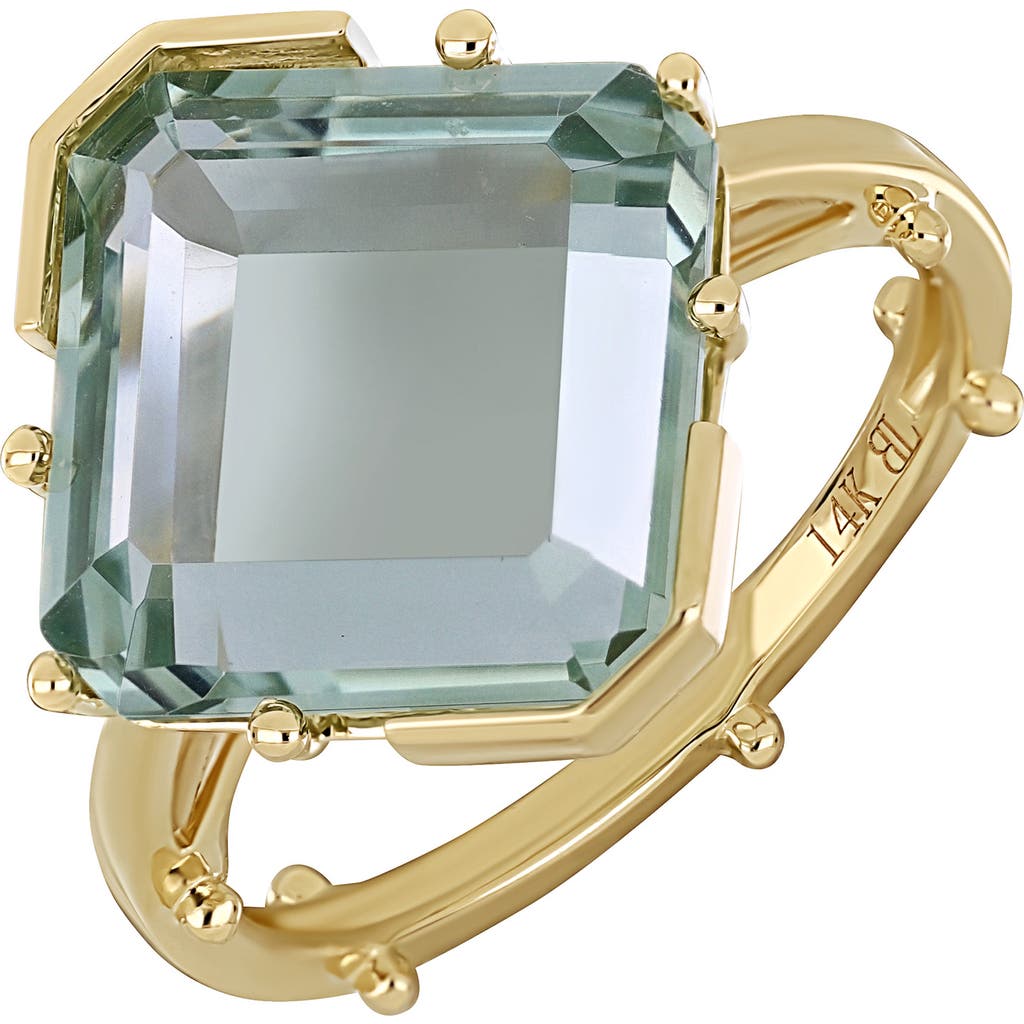 Bony Levy 14k Gold Color Green Amethyst Ring In Gold