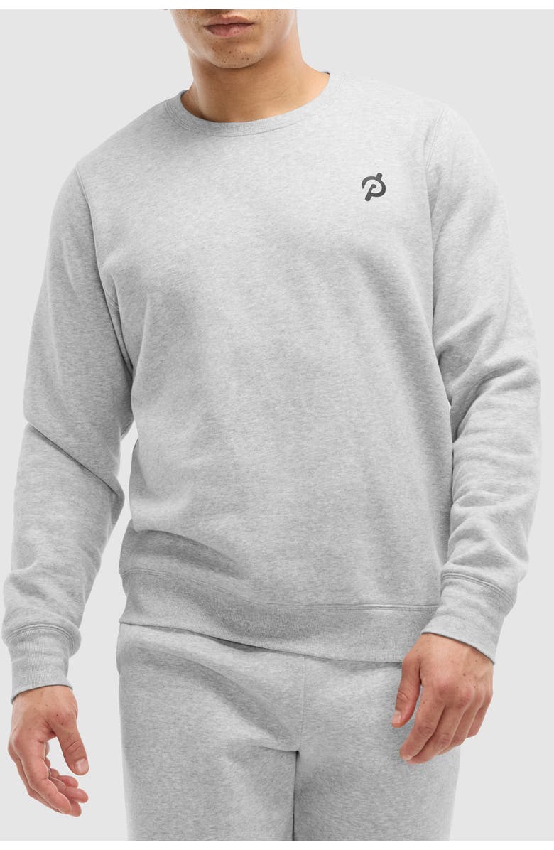 Peloton Soft Fleece Crewneck Sweatshirt, Alternate, color, Heather Grey