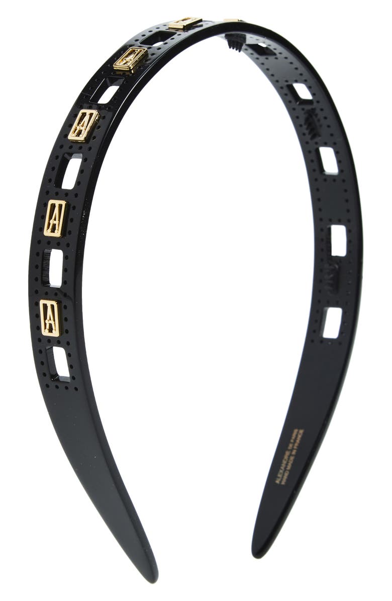 Alexandre de Paris Swarovski Crystal Headband, Main, color, Black