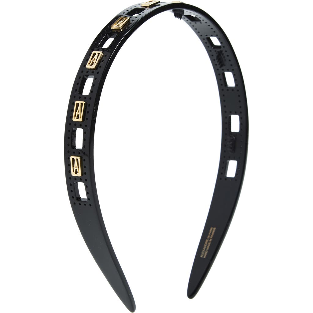Alexandre De Paris Swarovski Crystal Headband In Black