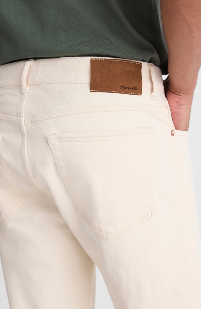 Madewell Relaxed Comfort Selvedge Taper Jeans, Alternate, color, Ecru