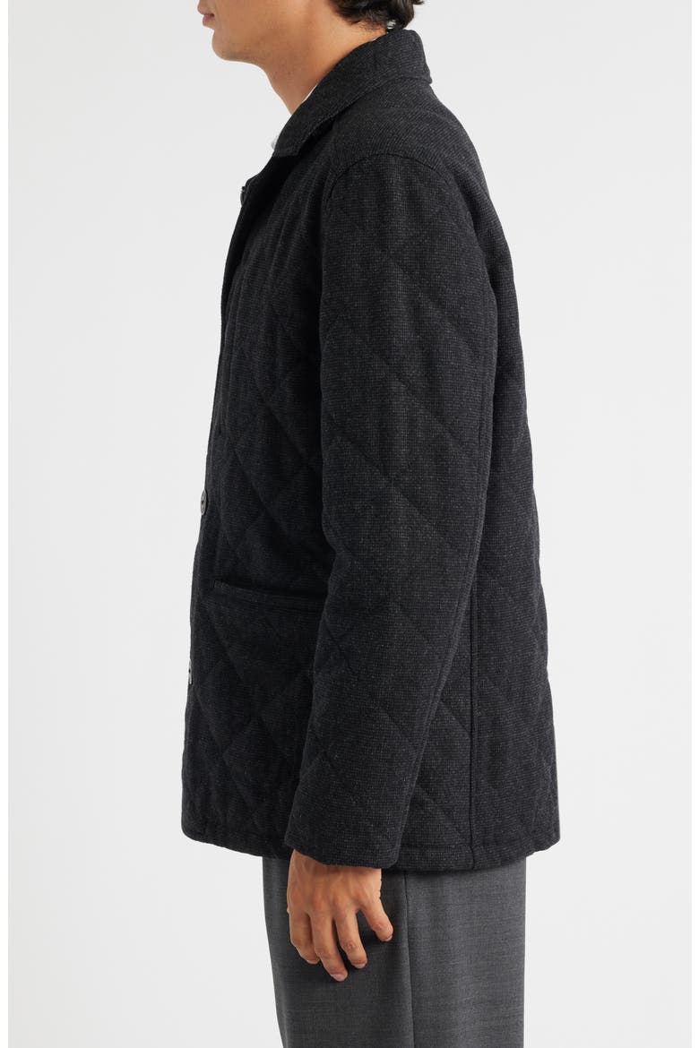 Hughes Quilted Walking Coat, Alternate, color, CARBON
