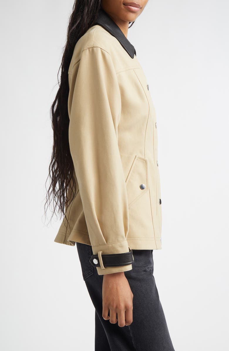 Veronica Beard Talla Water Repellent Cotton Jacket, Alternate, color, Sand