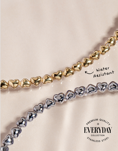 Alex And Ani Heart Tennis Bracelet In Gold