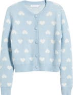 All in Favor Heart Jacquard Cardigan