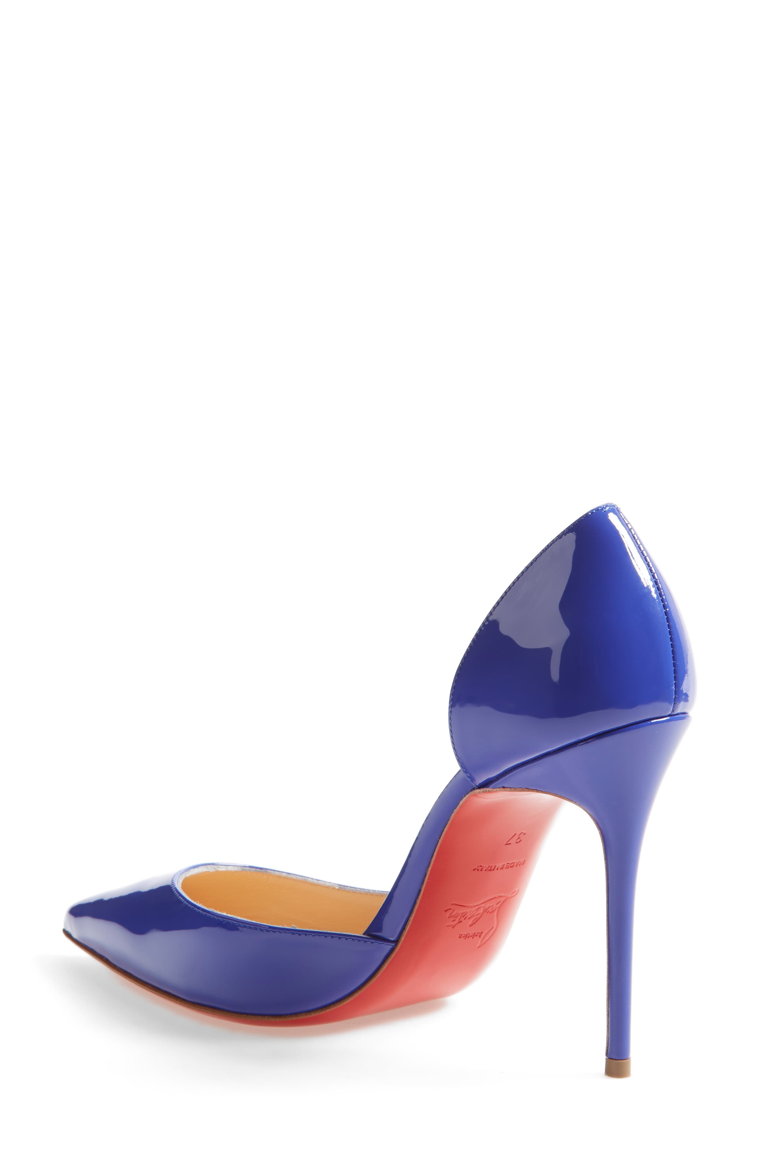 Iriza Pointed Toe Half d'Orsay Pump, Alternate, color, PERVENCHE
