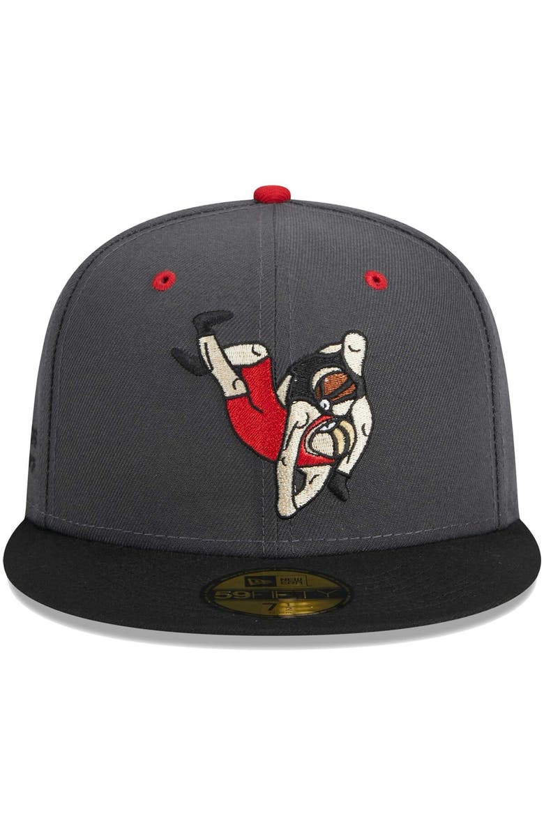 New Era Men's New Era Gray Cedar Rapids Kernels Theme Nights Cedar Rapids Mat Grapplers 59FIFTY Fitted Hat, Alternate, color, Gray