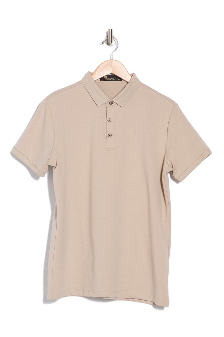 Slim Fit Stretch Cotton Polo, Alternate, color, STONE