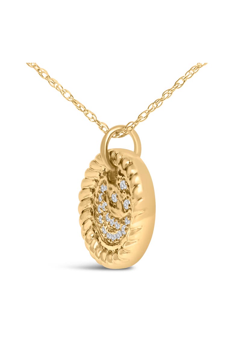 Haus of Brilliance 10K Yellow Gold Diamond Accent Crescent Moon Pendant Necklace, Alternate, color, Yellow Gold