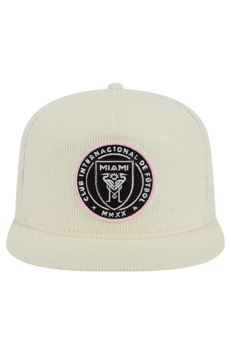 New Era Men's New Era Cream Inter Miami CF 2025 Kickoff Snapback Golfer Hat, Alternate, color, Cream