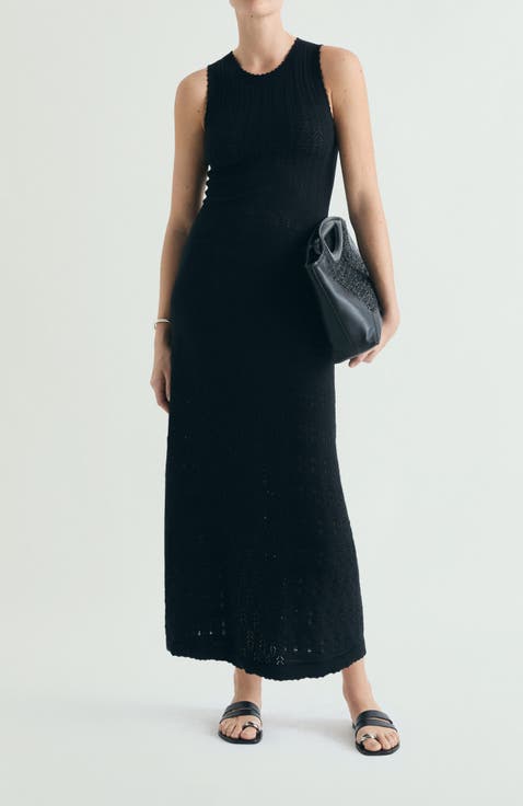 Openwork knit dress