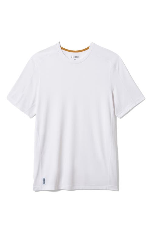 Rhone Invictus Perforated Performance T-shirt In Bright White