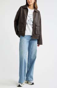 BP. Relaxed Faux Leather Jacket