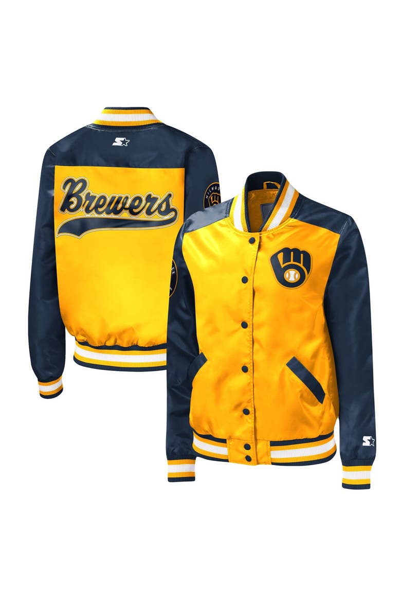 Women's Starter Gold Milwaukee Brewers The Legend Full-Snap Jacket, Main, color, Gold