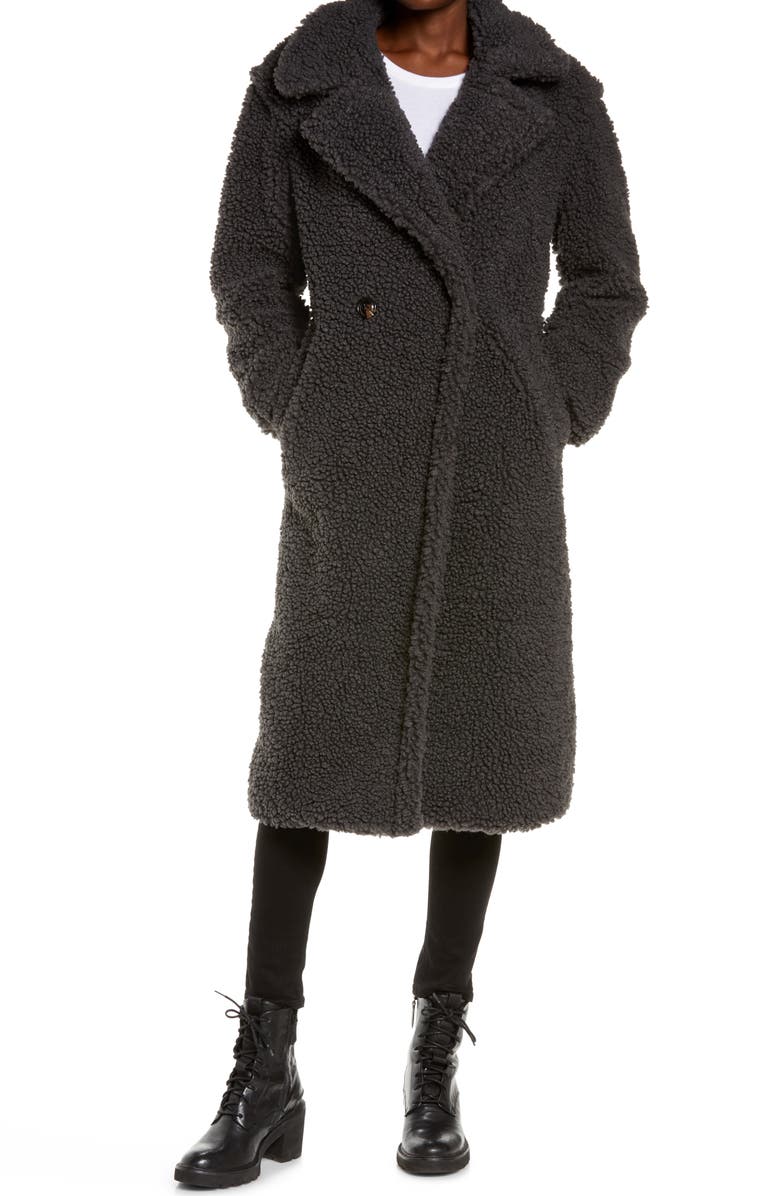UGG<sup>®</sup> Gertrude Double Breasted Teddy Coat, Alternate, color, Ikbl