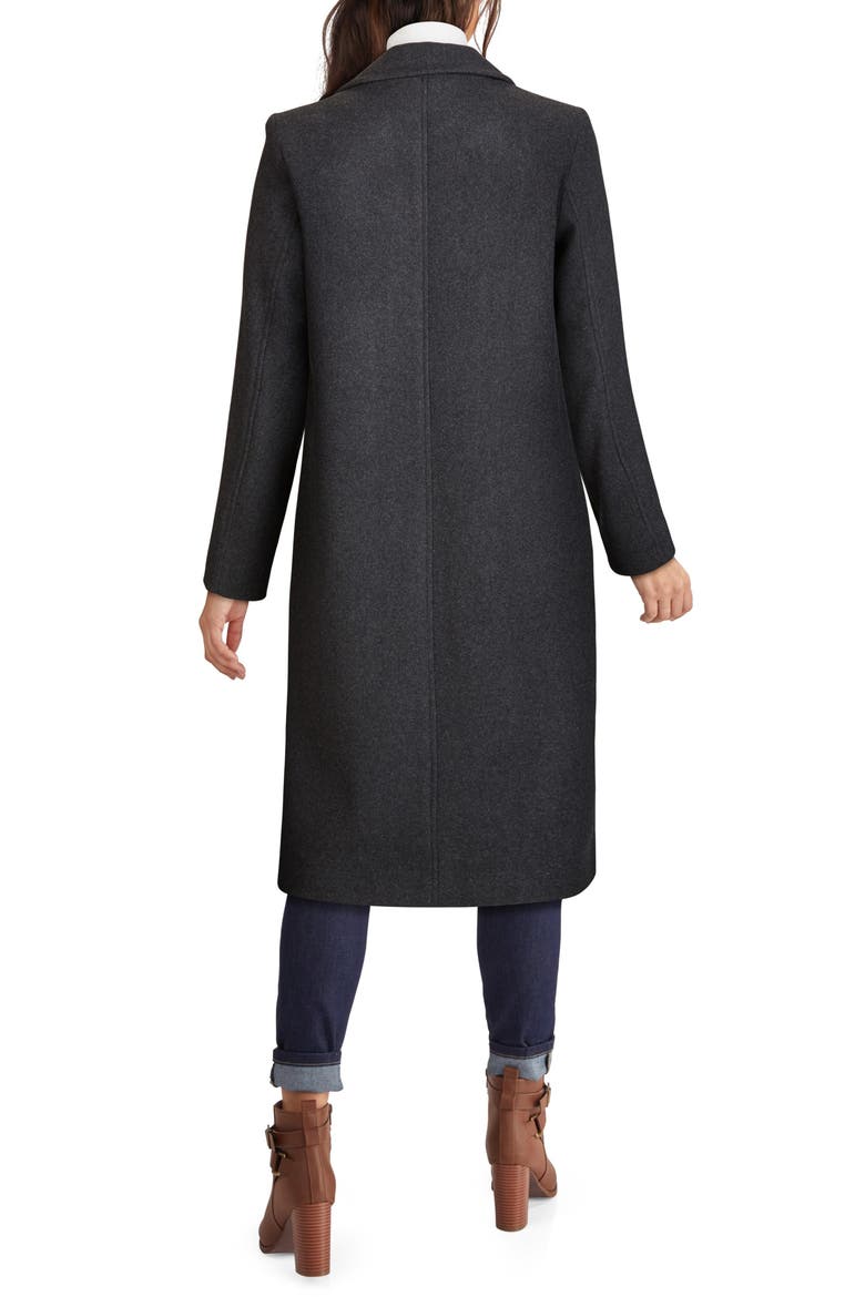 Wool Blend Long Coat, Alternate, color, CHARCOAL