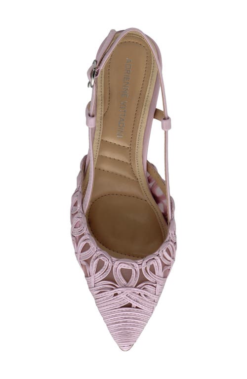 Adrienne Vittadini Sensation Kitten Heel Slingback Pump In Pink Pearl