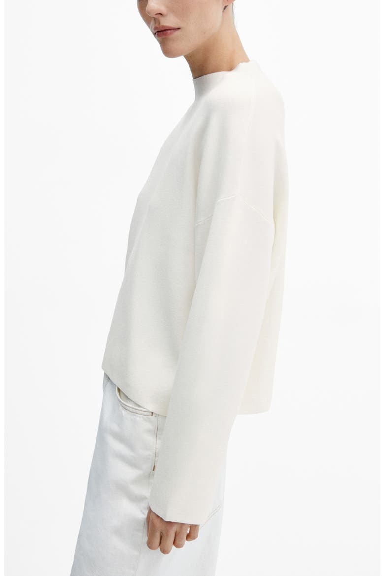 Perkins Funnel Neck Sweater, Alternate, color, ECRU