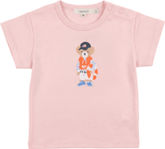 Fragile Bear Print Short Sleeve Top
