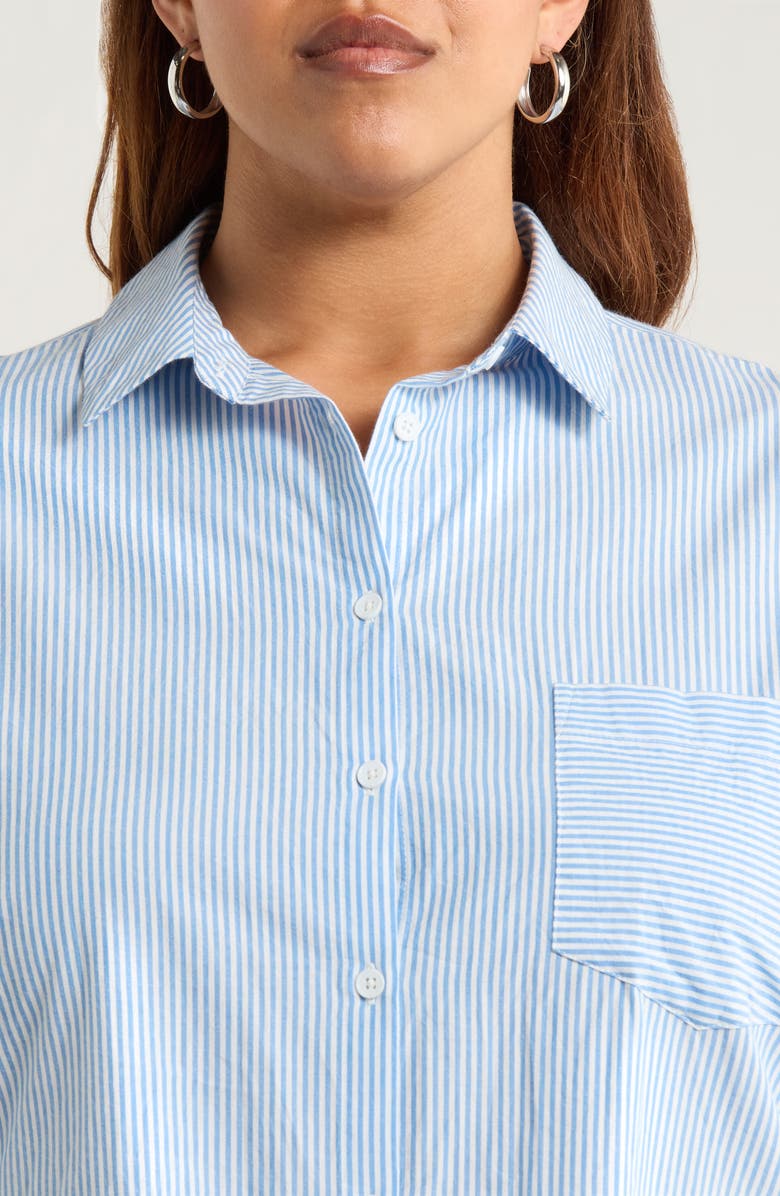 Seasalt Cornwall Sea Path Oversize Organic Cotton Poplin Button-Up Shirt, Alternate, color, Mini Sunrise Skipper